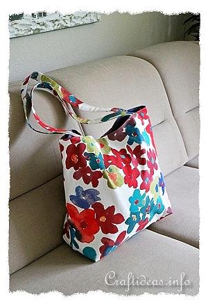 Lined Fabic Tote Sewing Project