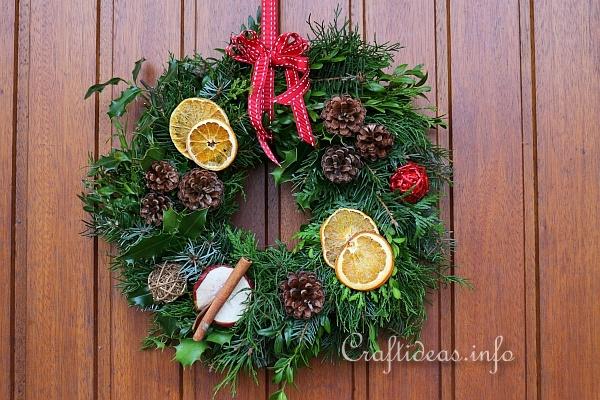 Natural Door Wreath for the Holidays 2