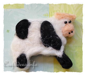 Needle Felted Cow 