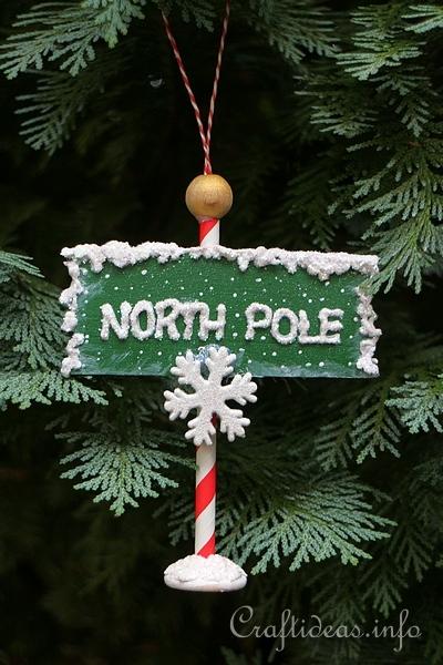 North Pole Christmas Ornament