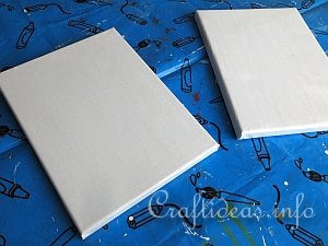 Paint Gesso onto the Canvas
