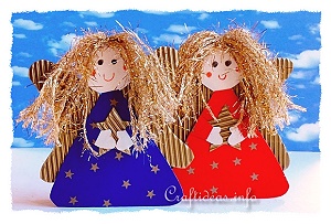 Paper Angels With Golden Hair