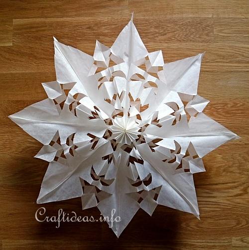Paper Bag Snowflake 1