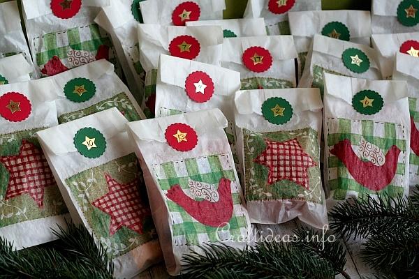 Paper Bag and Decoupage Advent Calendar 1