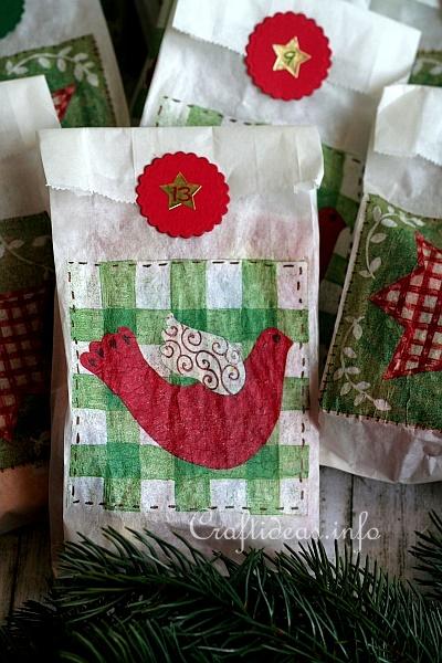 Paper Bag and Decoupage Advent Calendar 3
