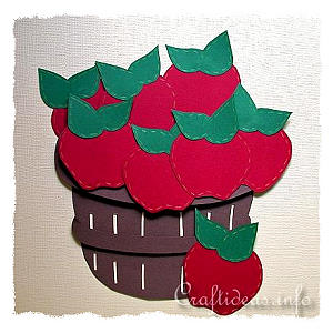 Paper Craft - Apple Basket Wall Decoration 