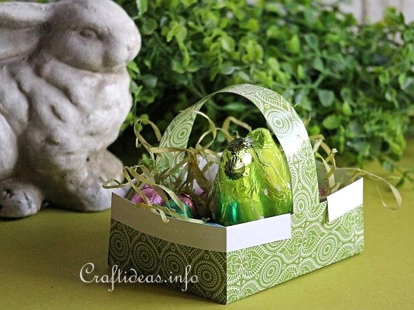 Paper Craft for Easter - Origami Easter Basket with Eggs 2