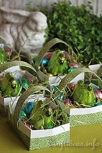 Paper Craft for Easter - Origami Easter Basket with Eggs