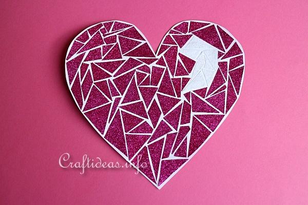 Paper Craft for Kids - Mosaic Heart