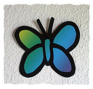 Paper Craft for Spring - Colorful Butterfly Window Decoration 