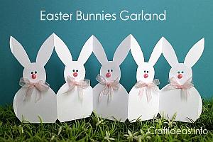 Paper Easter Bunnies Garland 