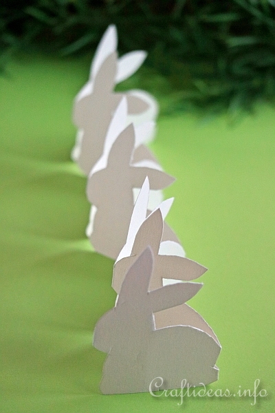 Paper Easter Bunny Table Decoration