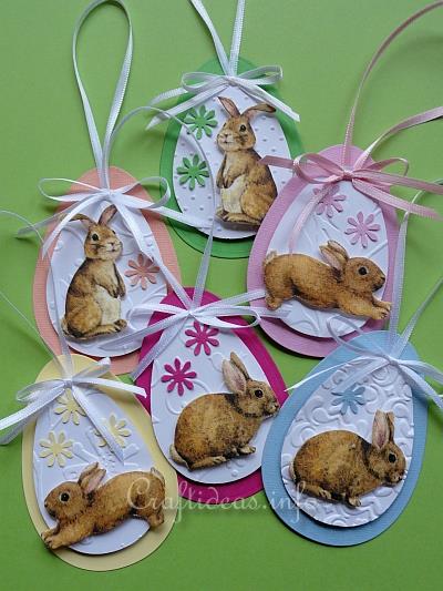 Paper Easter Egg and Bunny Ornaments