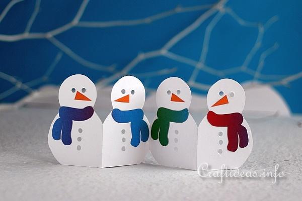 Paper Snowmen Garland