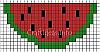 Perler Beads or Fuse Beads Watermelon Pattern