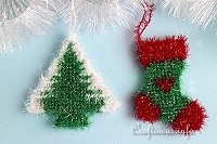Plastic Canvas Christmas Tree Ornaments