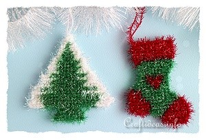 Plastic Canvas Christmas Tree Ornaments 