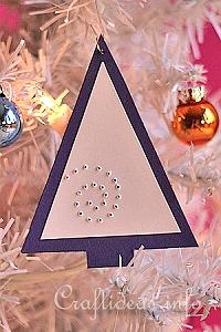 Purple Tree Paper Ornament 
