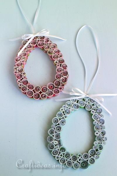 Quilled Easter Egg Ornaments