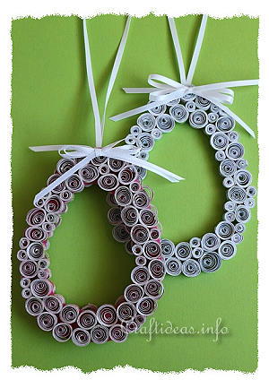 Quilled Paper Easter Egg Ornaments 