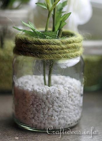 Recycling Craft for Spring - Jar Flower Vases 6