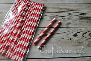 Red and White Paper Straws