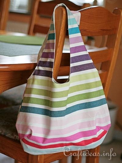 Sewing Project - Striped Reversible Bag
