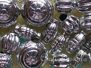 Round and Cylinder Silver Metal Beads