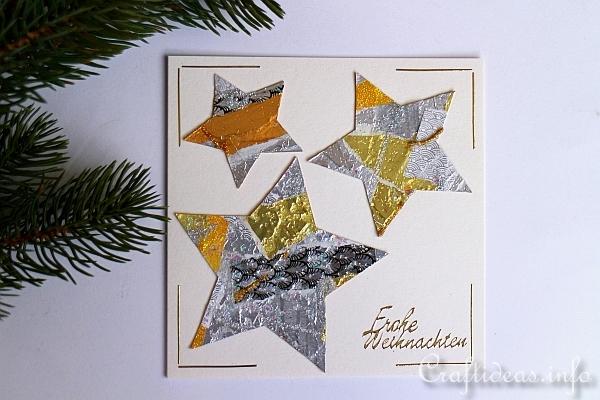 Shiny Stars Christmas Card Craft