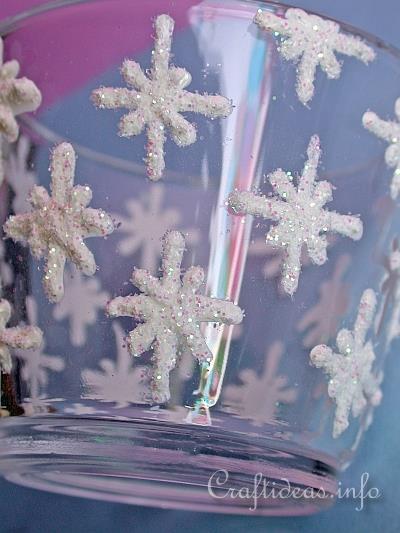 Snowflakes Tea-Light Glass - Detail