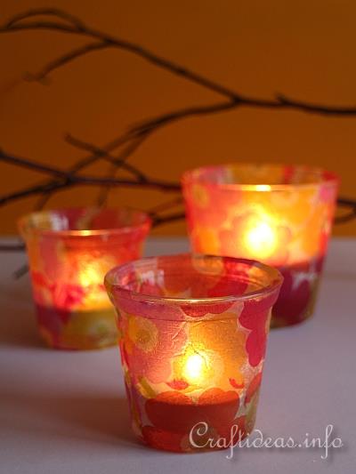 Spring Craft - Decoupage Tea Light Votive Glass