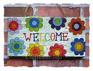 Spring Flowers Welcome Sign 