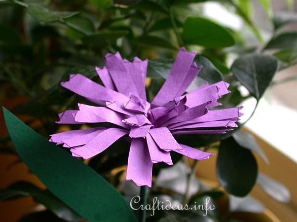 Spring Paper Craft - Flower Bouquet - Purple Flower