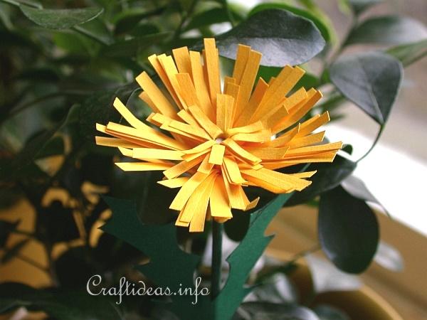Spring Paper Craft - Flower Bouquet - Yellow Daisy