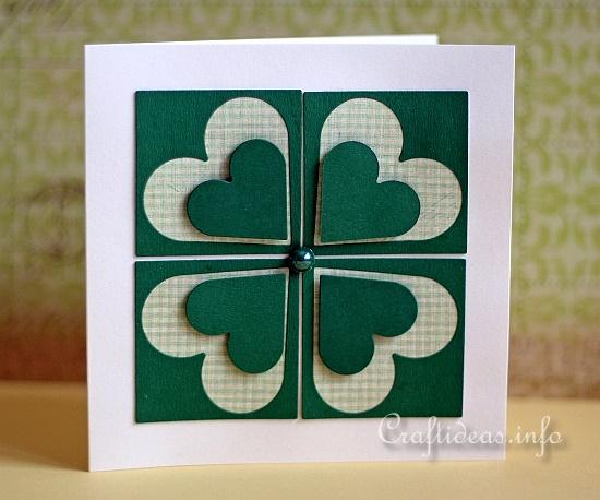St. Patrick's Day Card With a Shamrock