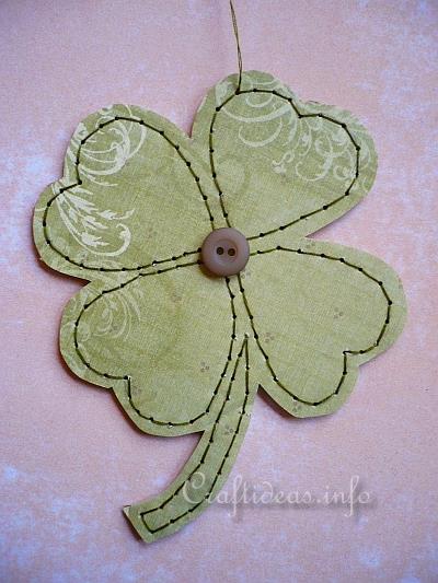 St. Patrick's Day Craft - Cardboard Shamrock Ornament