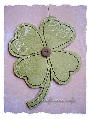 St. Patrick's Day Craft - Cardboard Shamrock Ornament 