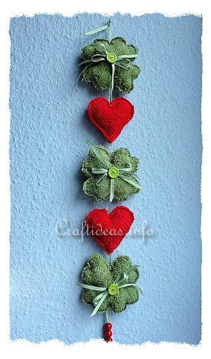 St. Patrick's Day Craft - Shamrock and Hearts Decoration