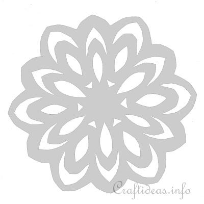 Stained Glass Snowflake Template 2