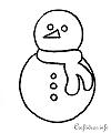 Stained Glass Snowman Template