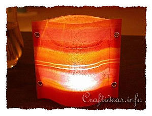 Summer Craft - Tea Light Luminaria Using Paper Napkins 
