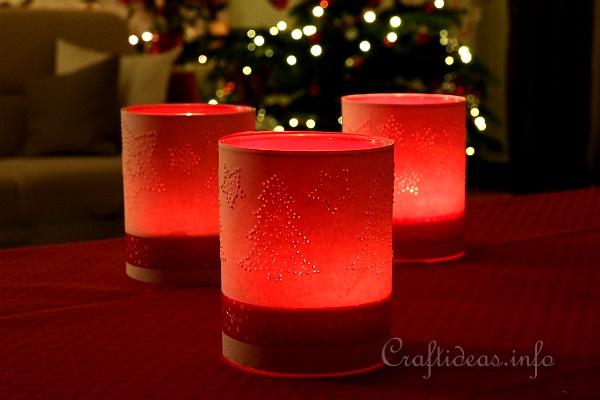 Tea Light Luminaries for Christmas