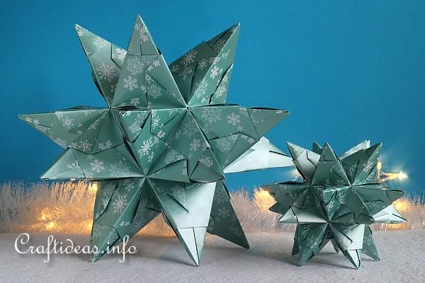 Teal Snowflake Bascetta Stars