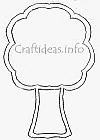 Tree Template for Window Decoration