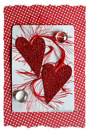 Valentine's Day ATC - Hearts and Glass Nuggets