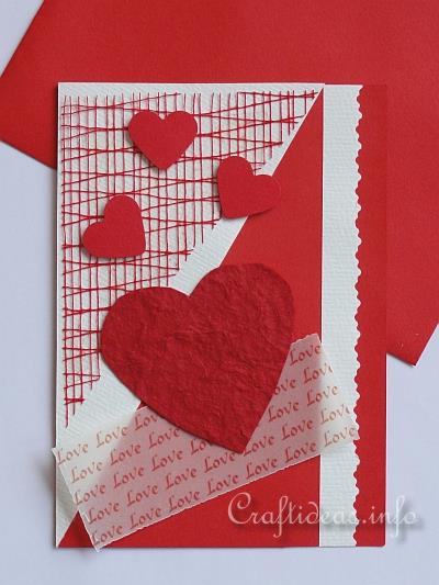Valentine's Day Card - Red Hearts and Love