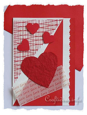 Valentine's Day Card - Red Hearts and Love 