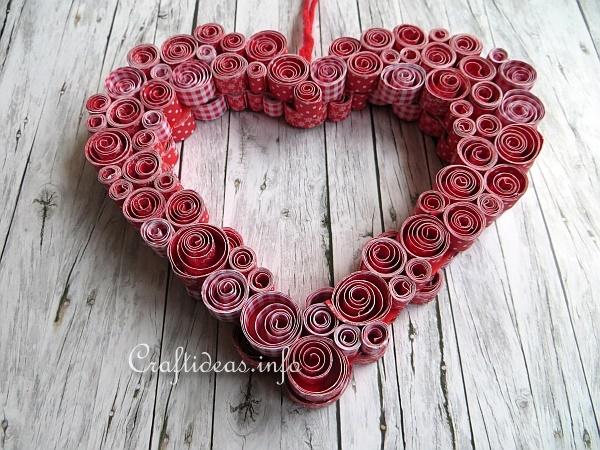 Valentine's Day Craft - Quilled Paper Heart Decoration 3
