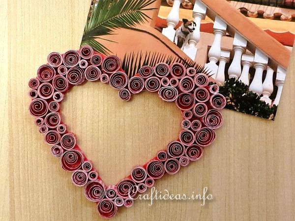 Valentine's Day Craft - Quilled Paper Heart Decoration 4