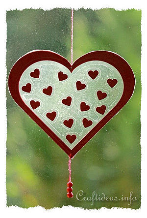 Valentine's Day Craft - Transparent Heart Window Decoration 300